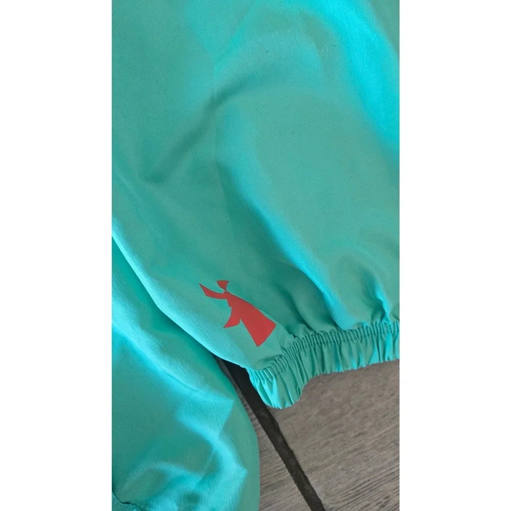 Dutch Bros Coffee Windbreaker‎ Jacket Large Aqua Teal Employee Exclusive